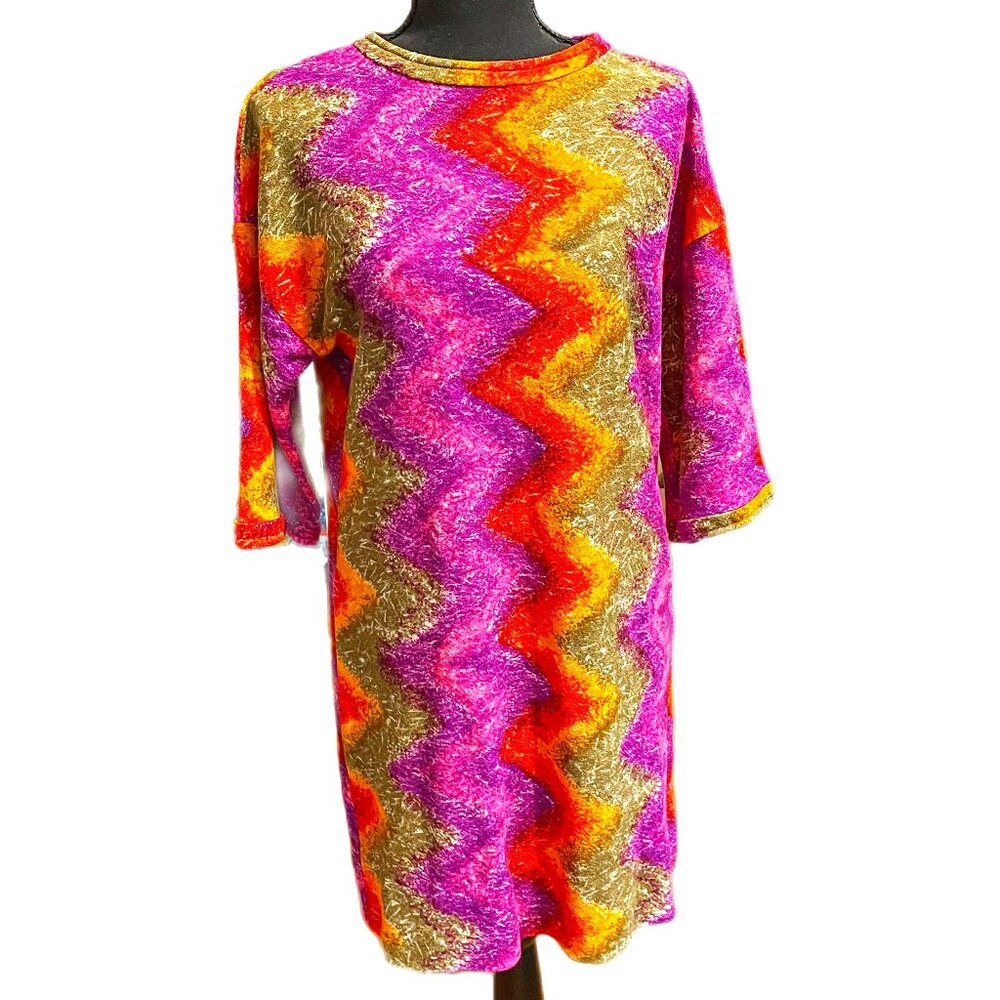 1960s tie-dyed sheath dress